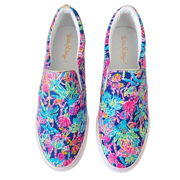 Lilly Pulitzer Shoes - Lilly Pulitzer Julie oyster bay floral sneakers 10 NEW